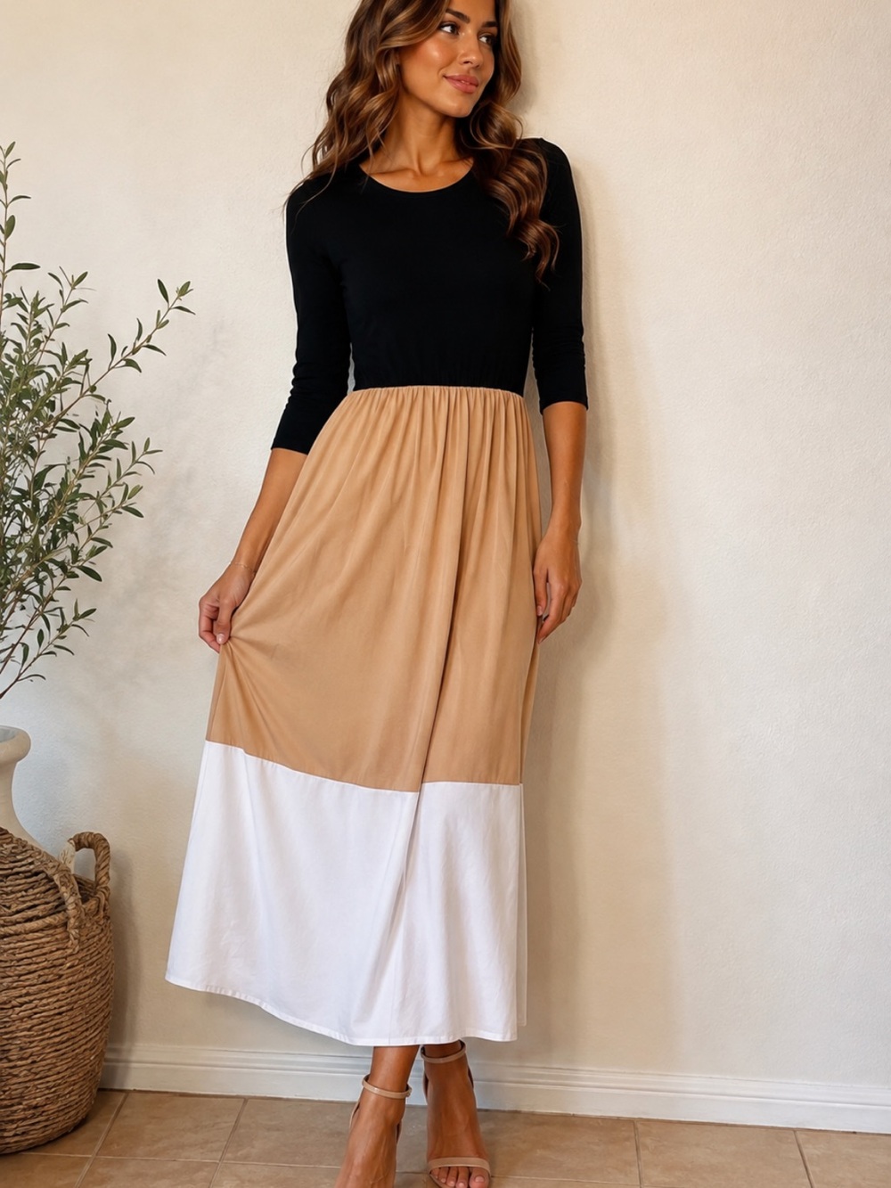 Hazel blue long dress perfect for Tavel wrinkle free summer fall festive